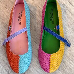 Charlotte Stone Raleigh Mismatch Mary Jane Flat